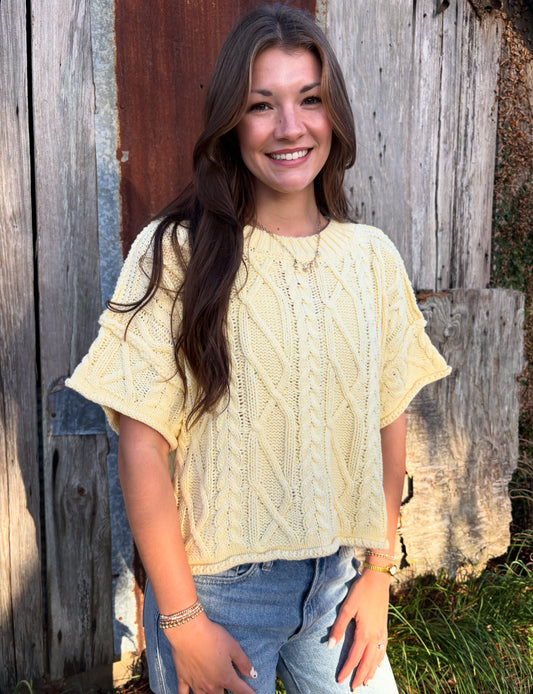 Buttercup Knit Sweater Top