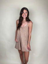 Load image into Gallery viewer, On The Go Taupe Dress w/ built in shorts
