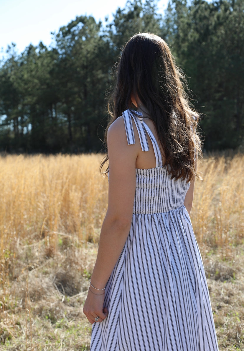 Coastal Vibes Stripped Maxi