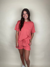 Load image into Gallery viewer, Summer Staple Coral Short Set