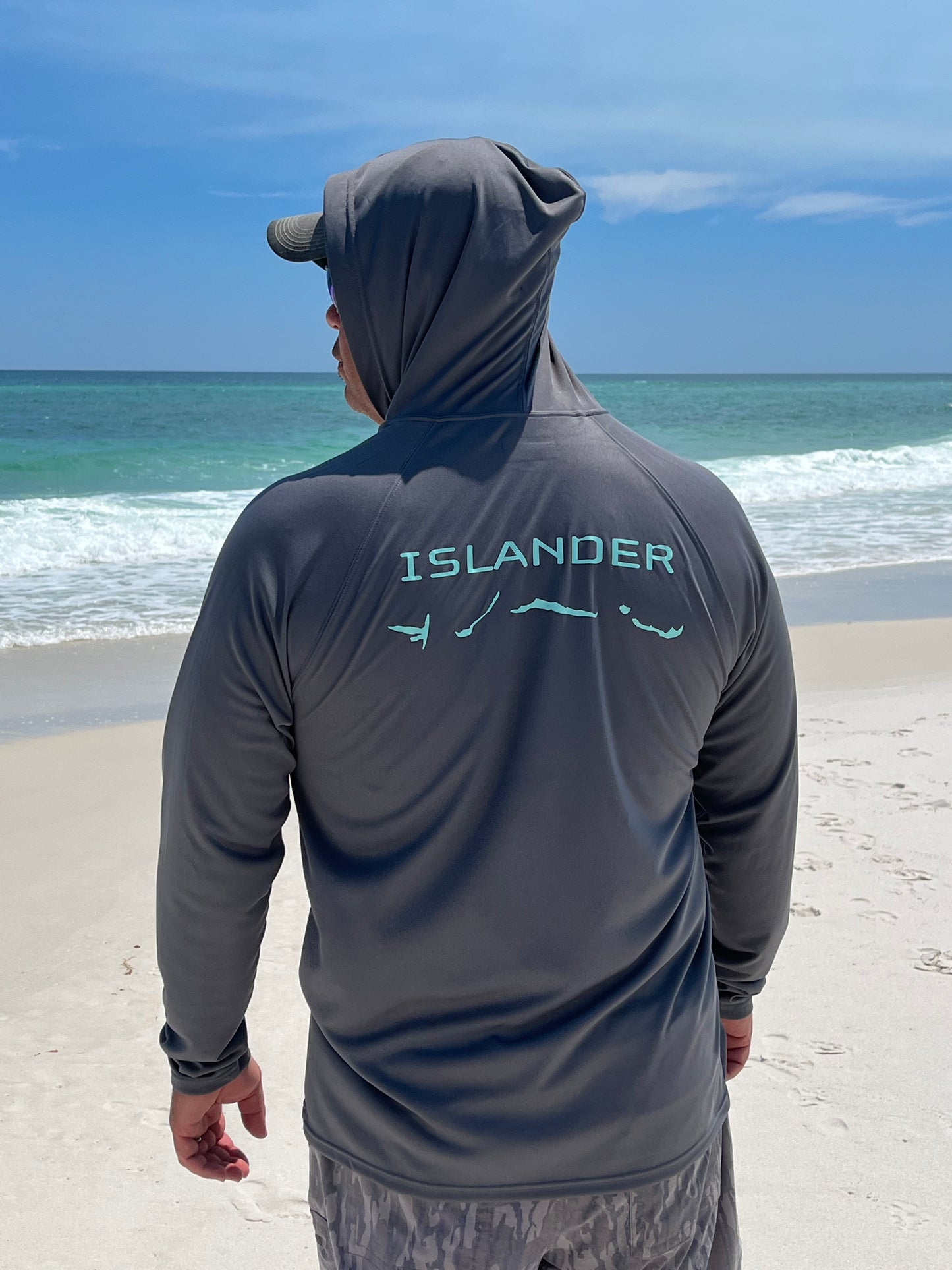 Islander hooded long sleeve performance shirt