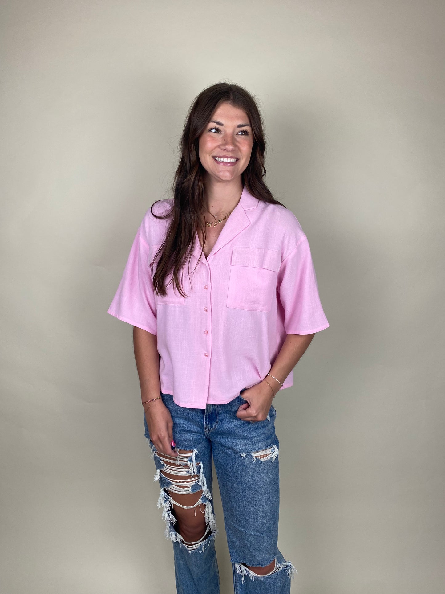 Pinky Promise Linen Top