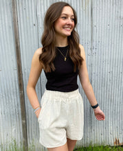 Load image into Gallery viewer, Darling Attitude Oatmeal Linen Shorts