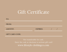Load image into Gallery viewer, Lifestyle Gift Card