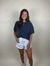 Load image into Gallery viewer, Anytime French Terry Oversized Tee ~ Blackberry Denim
