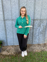 Load image into Gallery viewer, Brushed Collared Sweater ~ Kelly Green
