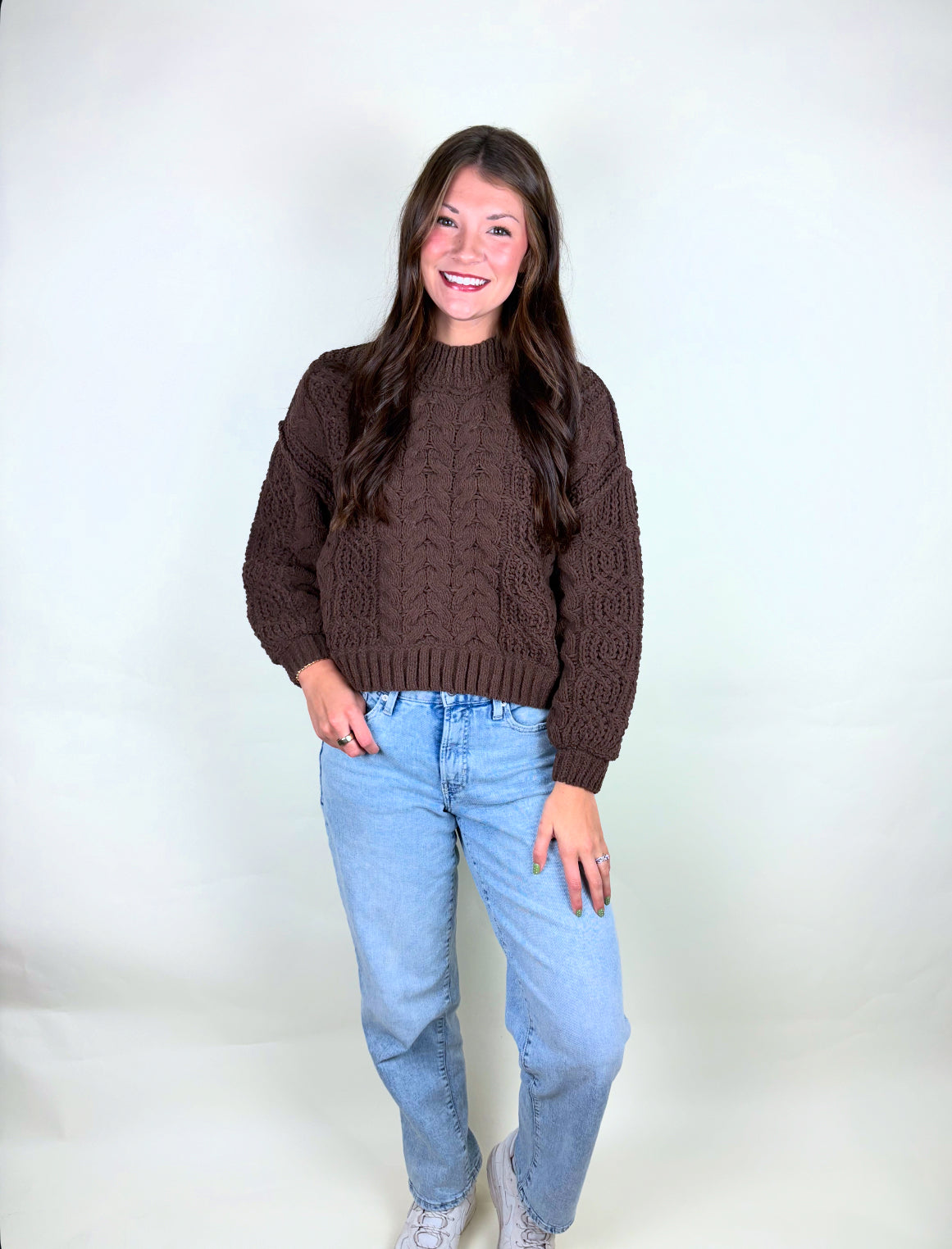 Chunky Brown Knit Sweater