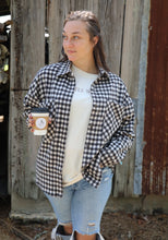 Load image into Gallery viewer, Oversized Plaid Jacket ~ cream/black
