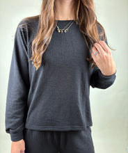 Load image into Gallery viewer, Cozy Day Black Lounge Pant Set
