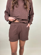 Load image into Gallery viewer, Cozy Up Brown Shorts Set
