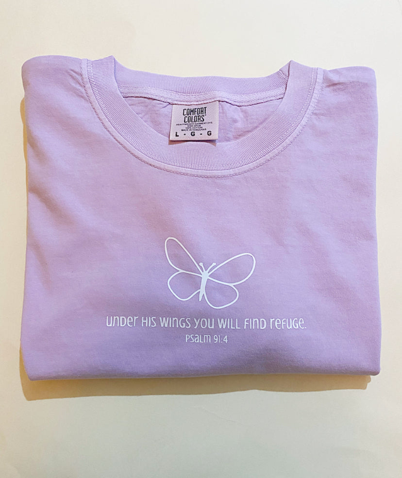 “Under His Wings” Butterfly T-Shirt