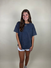 Load image into Gallery viewer, Anytime French Terry Oversized Tee ~ Blackberry Denim
