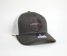 Load image into Gallery viewer, Brown/Khaki Lifestyle Hat - Leather patch
