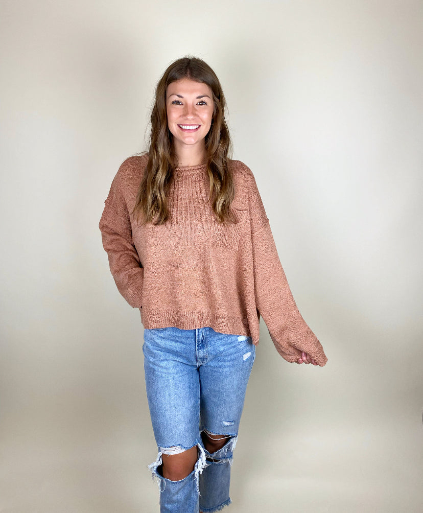 Loose Fit Caramel Sweater