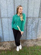 Load image into Gallery viewer, Brushed Collared Sweater ~ Kelly Green
