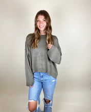 Load image into Gallery viewer, Loose Fit Olive Sweater
