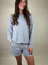 Load image into Gallery viewer, Cozy Up Grey Shorts Set
