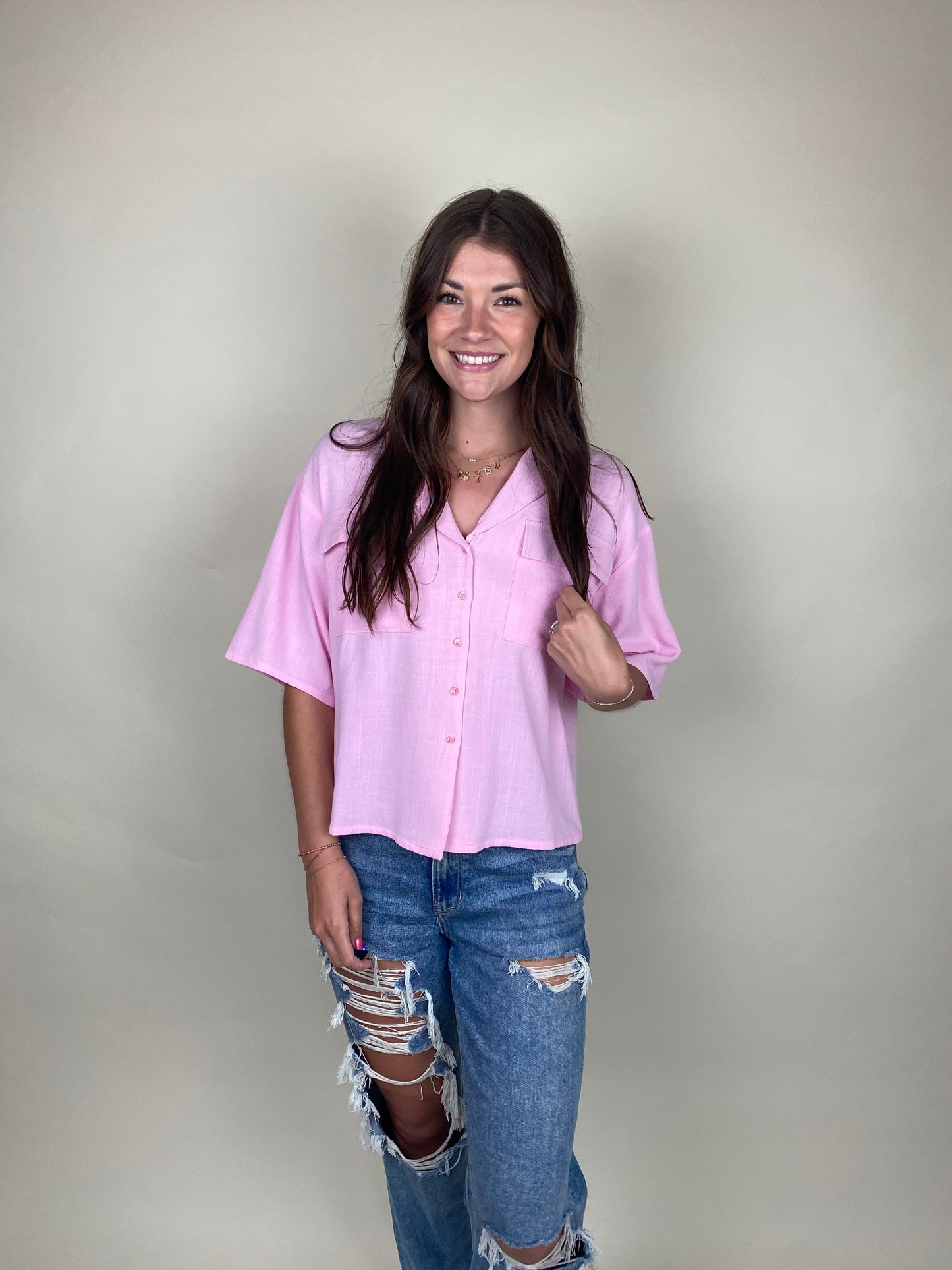 Pinky Promise Linen Top