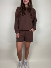 Load image into Gallery viewer, Cozy Up Brown Shorts Set

