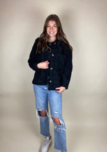 Load image into Gallery viewer, Cozy Up Black Sherpa Jacket
