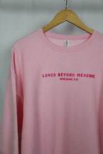 Load image into Gallery viewer, Loved Beyond Measure Sweatshirt ~ pink
