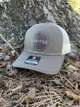 Load image into Gallery viewer, Brown/Khaki Lifestyle Hat - Leather patch
