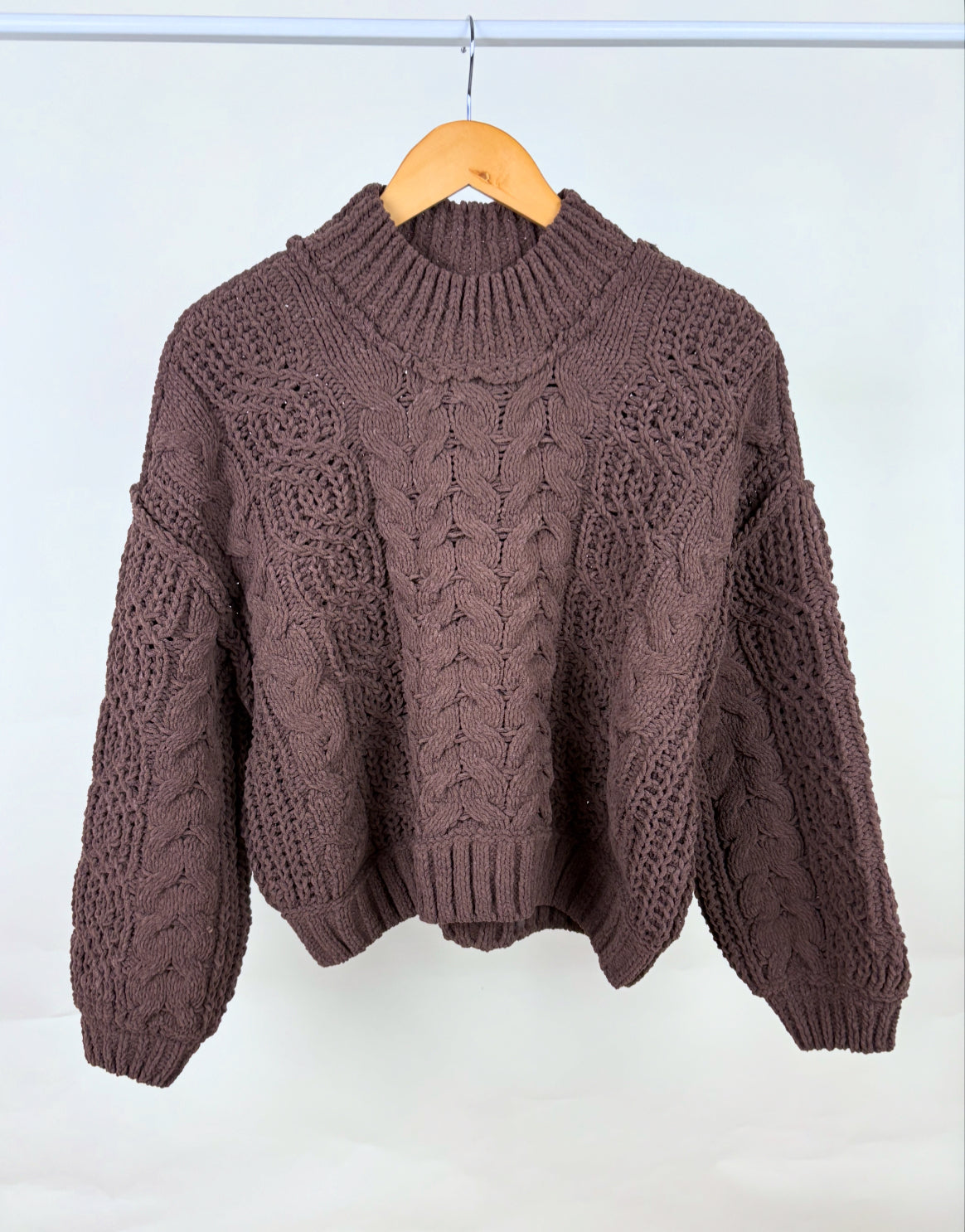 Chunky Brown Knit Sweater