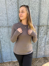 Load image into Gallery viewer, Smokey Grey Active Long Sleeve Top
