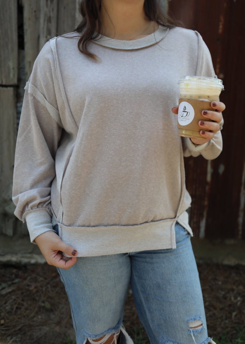 Exposed Seam Detail Top