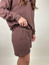 Load image into Gallery viewer, Cozy Up Brown Shorts Set
