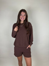Load image into Gallery viewer, Cozy Up Brown Shorts Set
