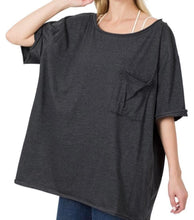 Load image into Gallery viewer, Always Comfy Oversized Top ~ charcoal
