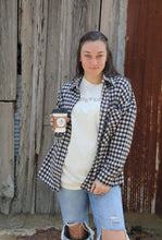 Load image into Gallery viewer, Oversized Plaid Jacket ~ cream/black
