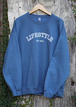 Load image into Gallery viewer, Lifestyle est. 2022 sweatshirt ~ indigo blue
