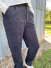 Load image into Gallery viewer, Trendy Corduroy Pants ~ Charcoal
