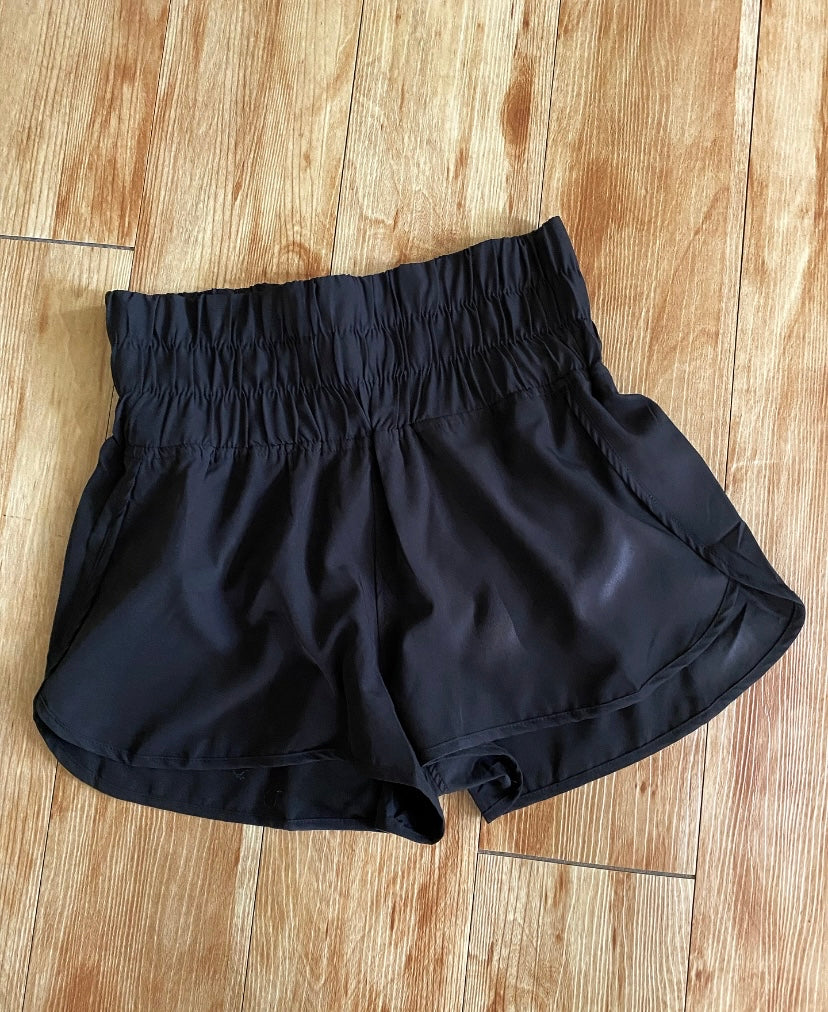 Black High-Waisted Shorts