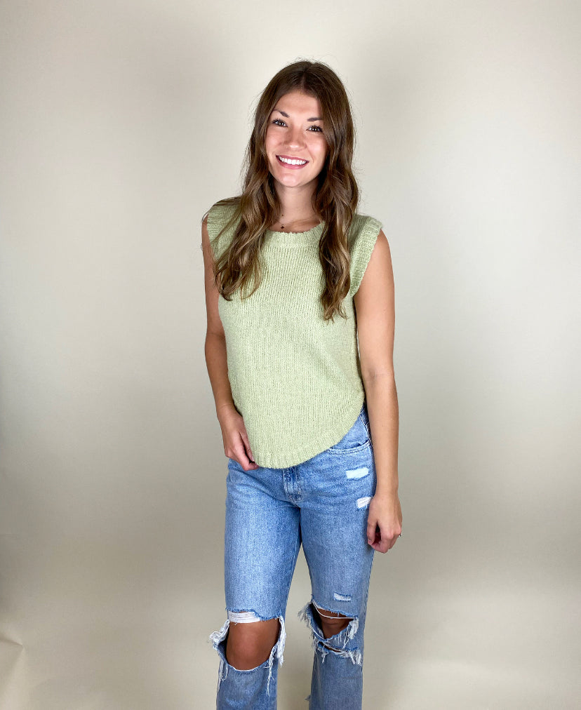 Isabel Sweater Top - Dreamy Sage