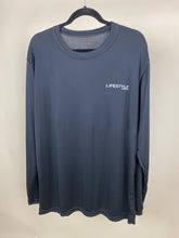 Load image into Gallery viewer, Lifestyle black long sleeve performance shirt
