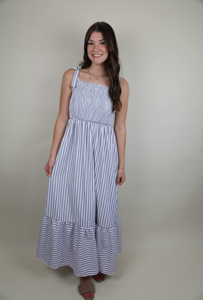 Coastal Vibes Stripped Maxi