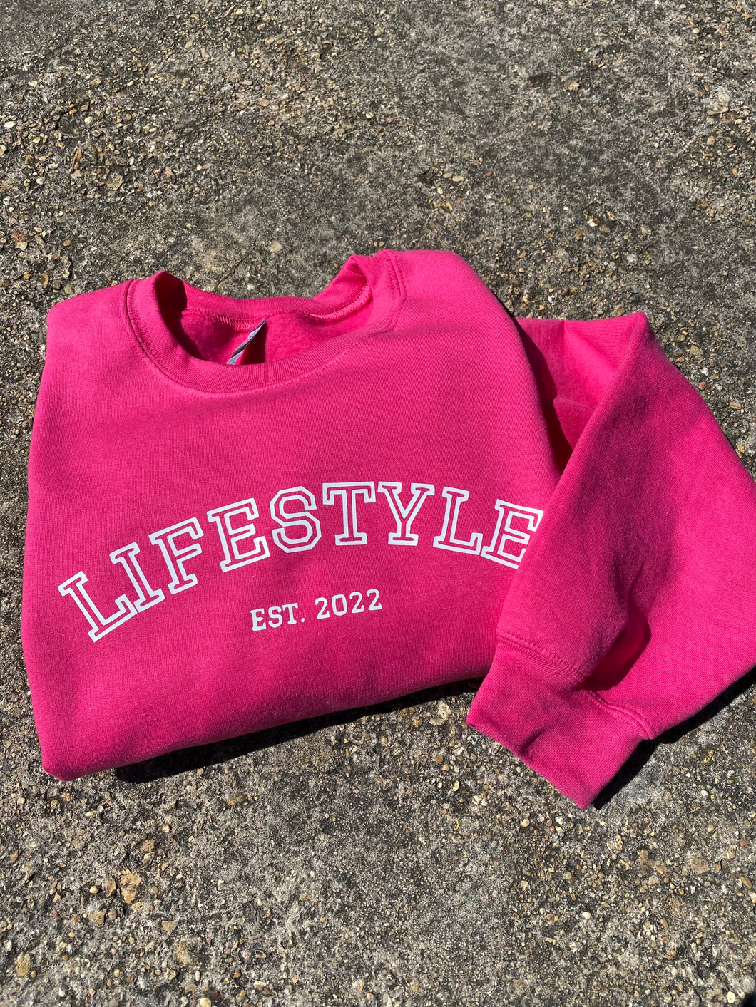 Lifestyle est. 2022 sweatshirt ~ pink