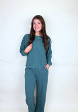 Load image into Gallery viewer, Cozy Day Jade Lounge Pant Set
