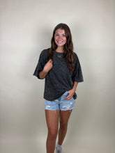 Load image into Gallery viewer, Anytime French Terry Oversized Tee ~ Ash Black
