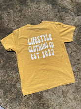 Load image into Gallery viewer, Lifestyle Clothing Co. Tee ~ mustard
