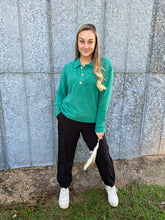 Load image into Gallery viewer, Brushed Collared Sweater ~ Kelly Green
