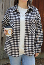 Load image into Gallery viewer, Oversized Plaid Jacket ~ cream/black
