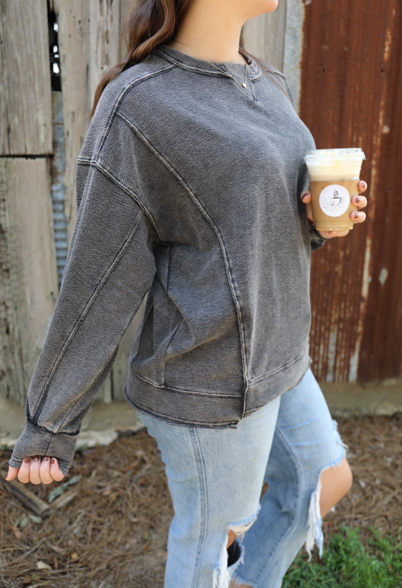 French Terry Dye Pullover