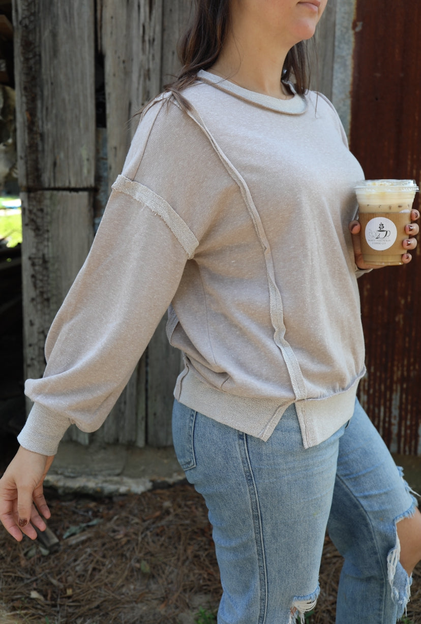 Exposed Seam Detail Top