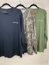 Load image into Gallery viewer, Lifestyle black long sleeve performance shirt
