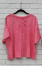 Load image into Gallery viewer, French Terry Raw Edge Shirt ~ Pink
