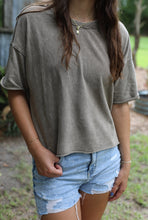 Load image into Gallery viewer, French Terry Raw Edge Shirt ~ Mocha
